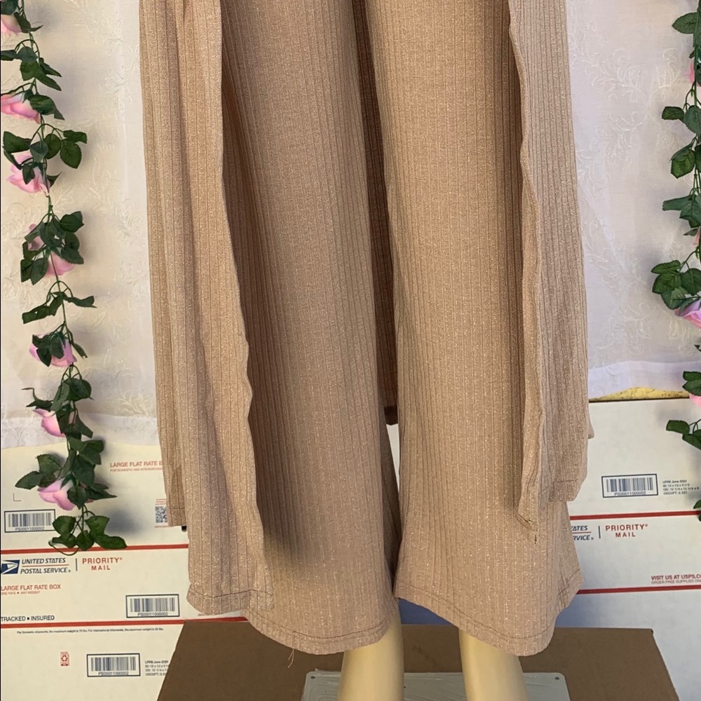 3 Piece Spaghetti Strap Crop Top, Pant, Cardigan - Picture 7 of 11